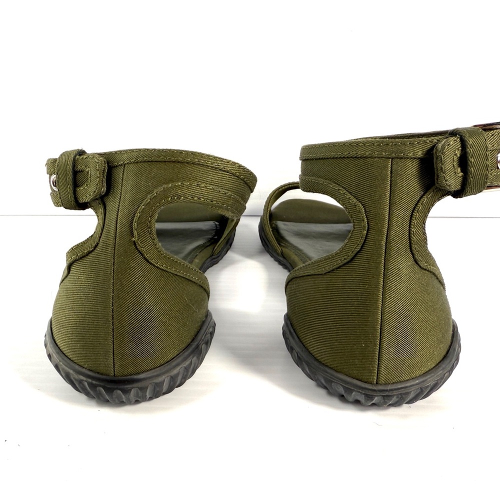 Prada Linea Rossa Gabardine Ankle-Strap Flat Sandals - Picture 4 of 12